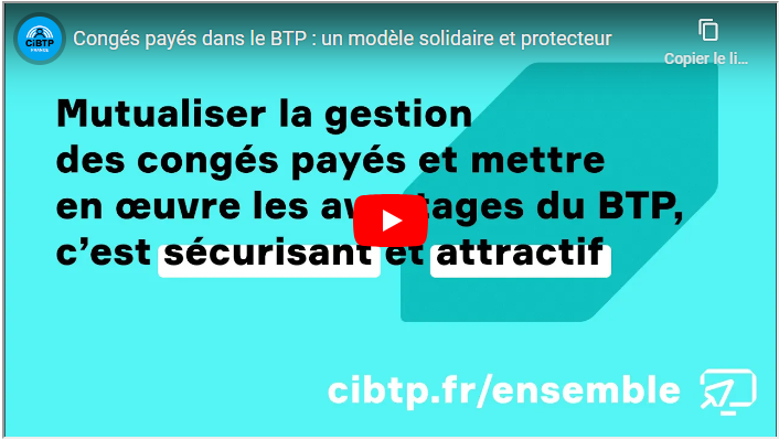 Congés payés dans le BTP